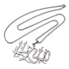 304 Stainless Steel Pendant Necklaces NJEW-C066-14P-2