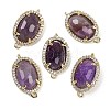 Natural Amethyst Faceted Oval Links G-B126-07G-05-1