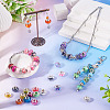 30Pcs Printed Transparent Resin European Beads RESI-TADJ0001-03B-5