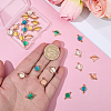30Pcs 5 Colors Alloy Enamel Pendants ENAM-BM0001-34-3