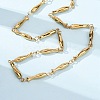 304 Stainless Steel Fish Link Chain Necklaces for Women NJEW-K299-01G-2