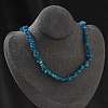 Natural Apatite Chip Beaded Necklaces for Men Women NJEW-G159-01I-3