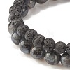 2Pcs 2 Style Natural Gemstone & Lava Rock Stretch Bracelets Set BJEW-JB08193-8