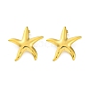 Ion Plating(IP) 304 Stainless Steel Starfish Stud Earrings EJEW-K295-16G-1