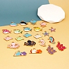 Marine Organism Alloy Enamel Pendants PW-WG507F0-01-3