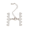 Brass Micro Pave Cubic Zirconia Chain Extender ZIRC-Q022-030P-NR-2