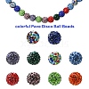 30Pcs Pave Disco Ball Beads RB-YW0001-14O-5