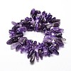 Natural Amethyst Chip Beads Strands X-G-E271-11-2
