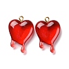 Transparent Resin Pendants LS-RESI-F028-01-3
