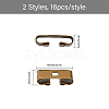 CHGCRAFT 32Pcs 2 Styles Bolo Tie Slides Clasp Accessories IFIN-CA0001-60-2