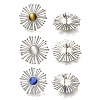 304 Stainless Steel Glass Stud Earrings EJEW-M070-05P-2