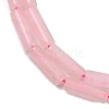 Natural Rose Quartz Column Beads Strands G-F247-08-A-4