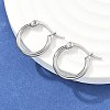 Tarnish Resistant 304 Stainless Steel Hoop Earrings X-EJEW-F105-12P-1