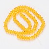 Faceted Bicone Transparent Glass Bead Strands GLAA-J083-A-3