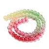 Spray Painted Crackle Glass Beads Strands DGLA-C002-8mm-06-1