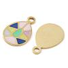 Ion Plating(IP) 304 Stainless Steel Enamel Charms STAS-U032-06G-01-2