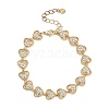 Brass Micro Pave Cubic Zirconia Link Bracelets for Women BJEW-U013-01G-01-1