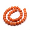 Frosted Natural Malaysia Jade Round Beads Strands G-E310-10mm-04-2