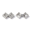 Rack Plating Brass Micro Pave Clear Cubic Zirconia Fold Over Clasps KK-G448-01P-2