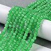 Baking Paint Imitation Jade Glass Bead Strands X-DGLA-A034-J4MM-A10-5