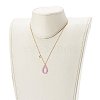 Brass Cubic Zirconia Pendant Necklace NJEW-JN03531-02-4