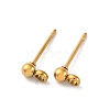 304 Stainless Steel Ball Post Stud Earring Findings STAS-Z035-01G01-G-1