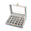 Velvet Jewelry Storage Box with 24 Compartments PW-WG35559-04-1