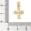 Brass Pave Clear Cubic Zirconia Pendants KK-M101-05G-08-3