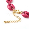 Alloy Coffee Bean Chain Bracelets BJEW-JB06247-7