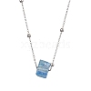 Electroplated Raw Natural Quartz Pendant Necklaces NJEW-JN04967-4