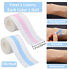 Gorgecraft 2 Rolls 2 Colors 5M Non-woven Fabrics Invisible Self Adhesive Bob Tape for Breast AJEW-GF0008-87-2