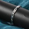 304 Stainless Steel Oval Link Chain Bracelets for Women Men BJEW-F488-57P-3