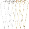 6Pcs 2 Colors 304 Stainless Steel Paperclip Chain Necklaces NJEW-SC0001-58A-7
