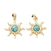 Synthetic Turquoise Pendants KK-B129-14G-02-1