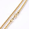 304 Stainless Steel Rope Chain Necklaces X-NJEW-F226-03G-04-2