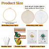 2 Sets 2 Styles DIY Embroidery Kits DIY-GF0009-97A-2