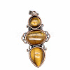 Retro Natural Tiger Eye Pendants PW-WG7292F-17-1