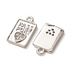 Brass Micro Pave Clear Cubic Zirconia Charms CU-CBA2907-07P-2