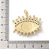 Rack Plating Brass Cubic Zirconia Pendants KK-G504-19G-4