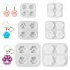  3Pcs 3 Style Paw Print Shape DIY Silicone Molds DIY-TA0005-22-10