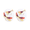 Alloy Enamel Stud Earrings PW-WGBCA2B-01-1