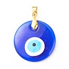 Handmade Lampwork Evil Eye Pendants PALLOY-JF00847-02-1