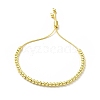 Rack Plating Brass Round Bead Slider Bracelets for Women BJEW-M232-01G-A-1