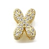 Brass Micro Pave Cubic Zirconia Letter Multi-Strand Links KK-D295-32G-24-1