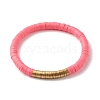 Handmade Polymer Clay Heishi Beads Stackable Stretch Bracelets Set for Women BJEW-JB07451-14