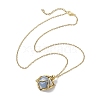 Crystal Stone Cage Pendant Necklaces NJEW-JN04759-02-2