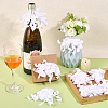 16Pcs Flower Polyester Ornament DIY-HY0003-34D-4