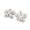 Brass Micro Pave Clear Cubic Zirconia Charms KK-Z044-19P-2