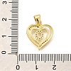 Rack Plating Brass Micro Pave Cubic Zirconia Pendants KK-L226-101G-Q-3