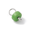 Disc Dyed Synthetic Turquoise Heishi Connector Charms PALLOY-JF04247-01-4